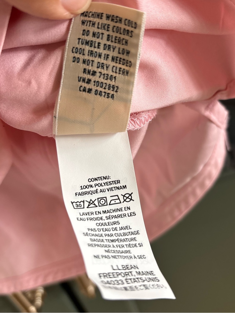 EUC LL Bean Windbreaker Women’s Pullover Plaid Lightweight Jacket ID #514065 M - Picture 6 of 15